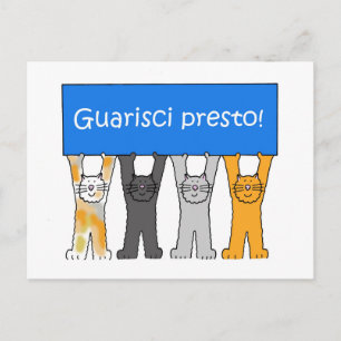 Postal El italiano se pone bien pronto Guarisci Presto
