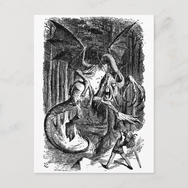Postal El Jabberwocky (Anverso)