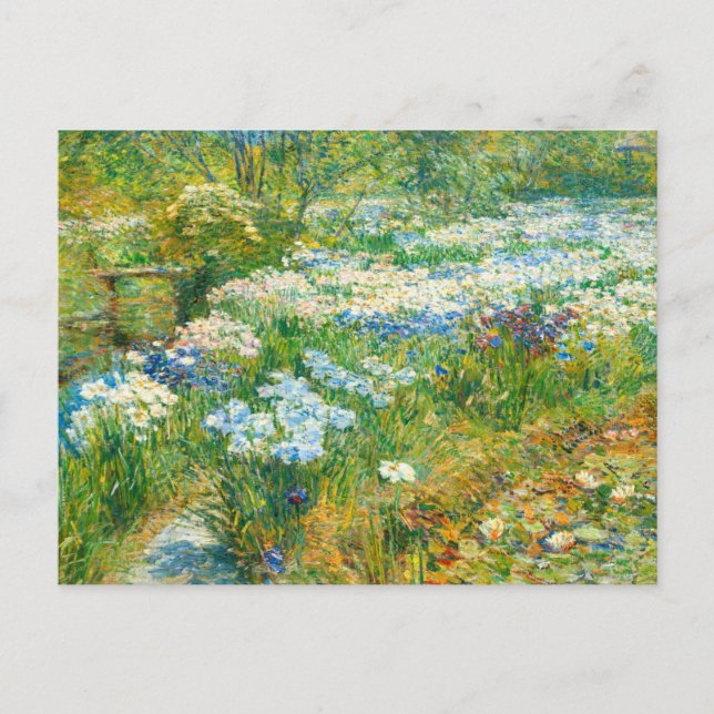Postal El jardín acuático de Childe Hassam (Anverso)