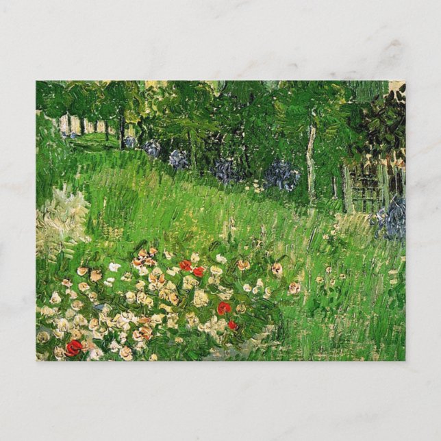 Postal El jardín de Daubigny de Van Gogh (Anverso)