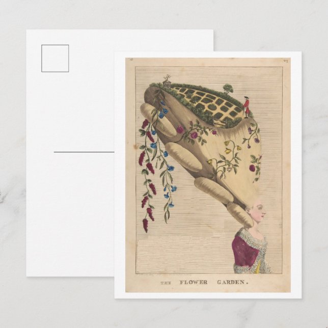 Postal El Jardín de Flores 1 de mayo de 1777 (Anverso / Reverso)