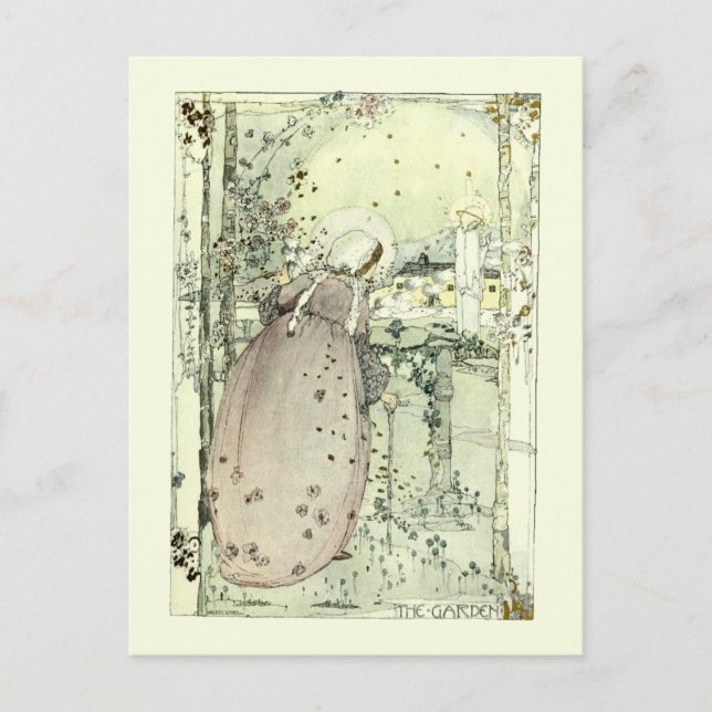 Postal El jardín de Jessie Marion King (Anverso)