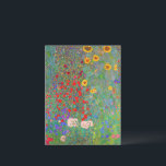 Postal El jardín de la granja Gustav Klimt con girasoles<br><div class="desc">El jardín de granja de Gustav Klimt con postal de girasoles.</div>