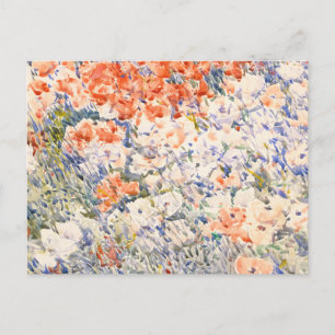 Postal El jardín de la isla por Childe Hassam. 
