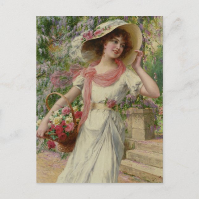 Postal El Jardín de las Flores - Émile Vernon (Anverso)