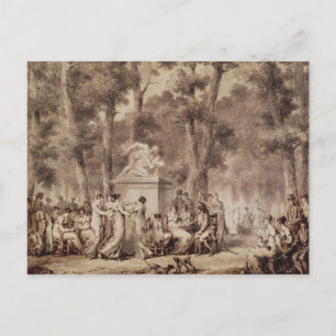 Postal El Jardín de las Tullerías en 1808