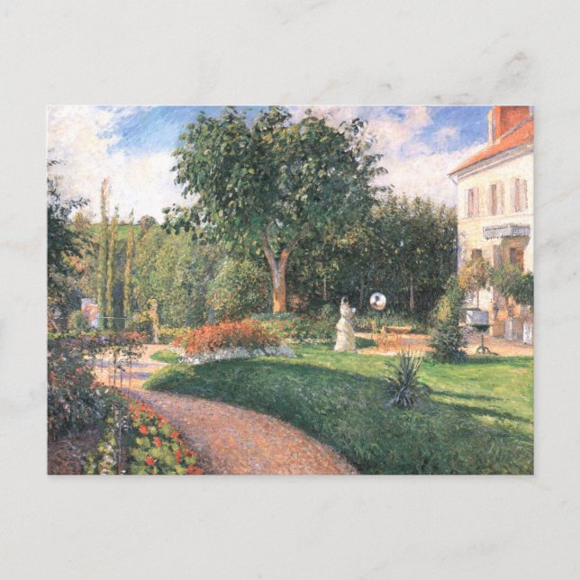 Postal El jardín de Les Mathurins Camille Pissarro (Anverso)