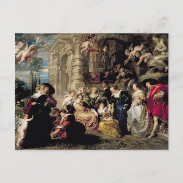 Postal El Jardín del Amor, c.1630-32 (Anverso)