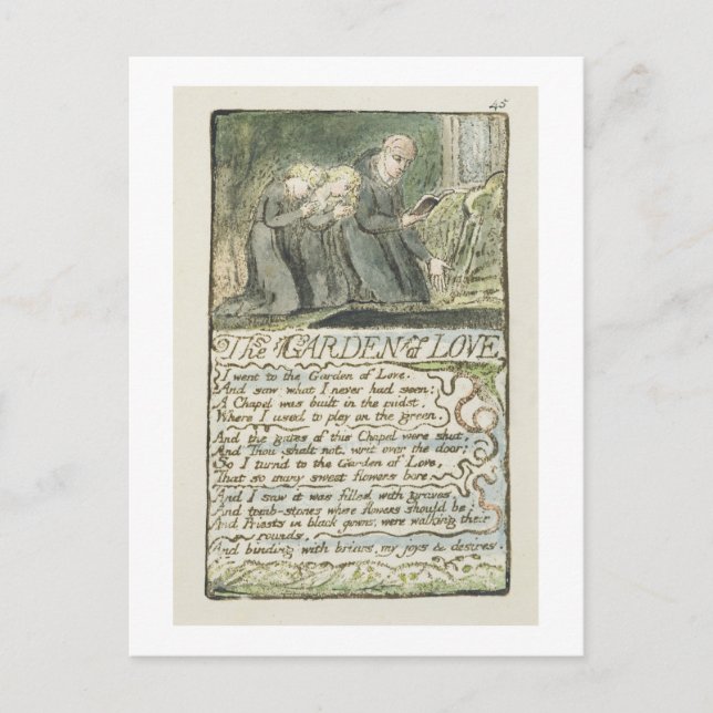 Postal "El jardín del amor", platea 45 (Bentley 44) de ' (Anverso)