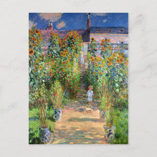 Postal El jardín del artista en Vetheuil, Claude Monet
