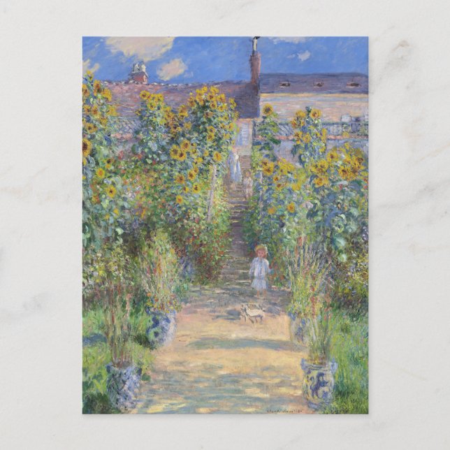 Postal El jardín del artista en Vétheuil, Monet (Anverso)