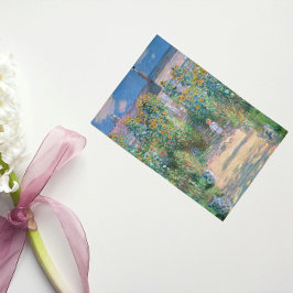 Postal El jardín del artista en Vétheuil, por Claude Mone