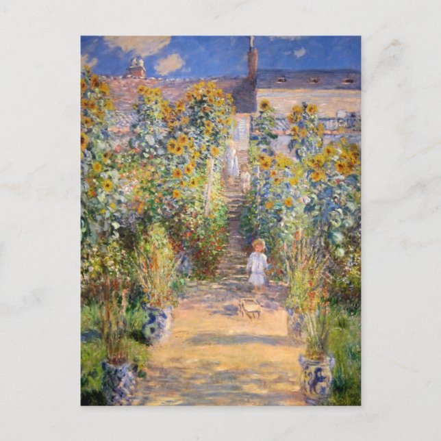 Postal El jardín del artista por Claude Monet (Anverso)