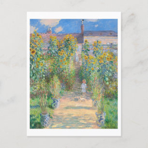 Postal El jardín del artista por Claude Monet Painting