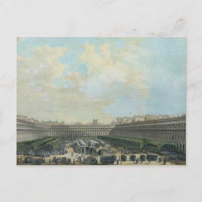 Postal El Jardín del Palacio Real, 1791 (Anverso)