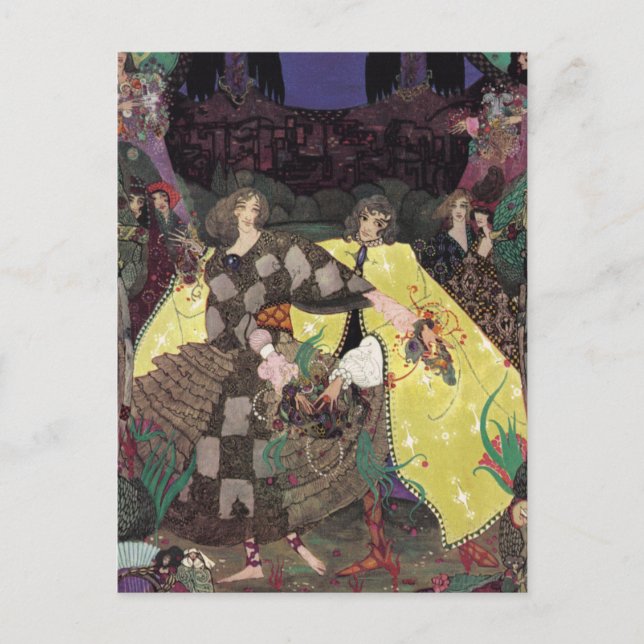 Postal El jardín del paraíso (Anverso)