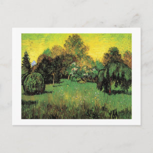 Postal El jardín del poeta de Vincent van Gogh.