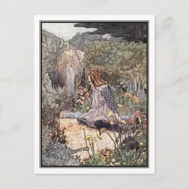 Postal El jardín frecuentado de Charles Robinson (Anverso)