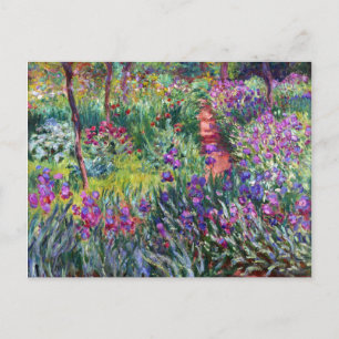 Postal El jardín Iris de Giverny, Claude Monet