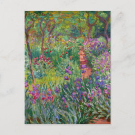 Postal El Jardín Iris De Giverny De Claude Monet