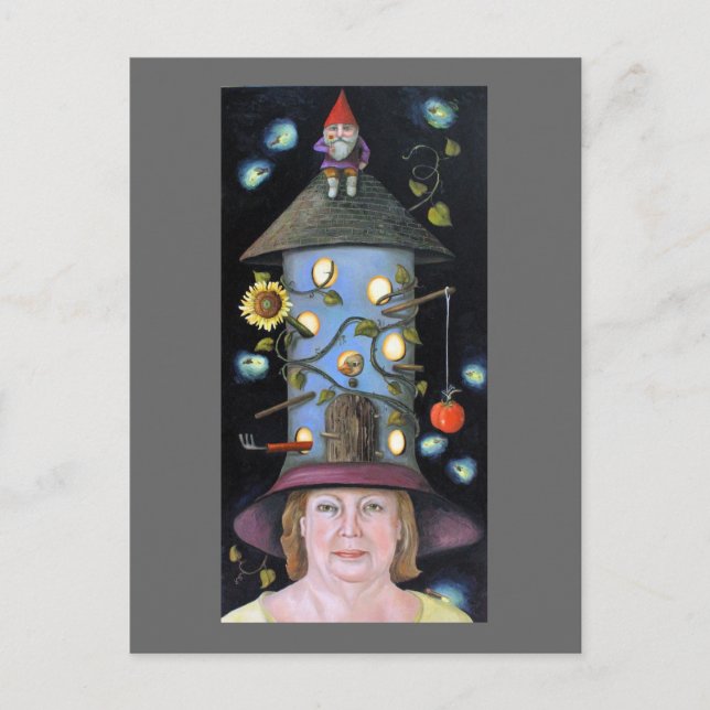 Postal El jardinero (Anverso)