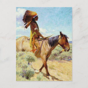 Postal “El Jefe” Arte Occidental por W Herbert Dunton