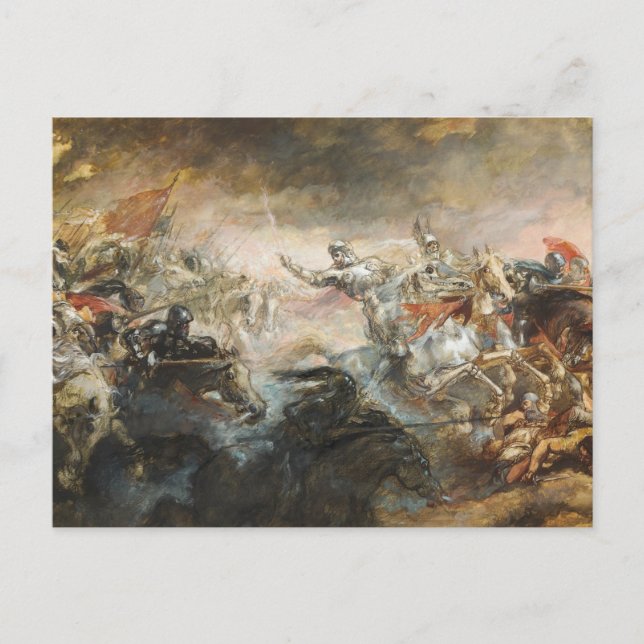 Postal El jinete fantasma, 1870-93 de Sir John Gilbert (Anverso)