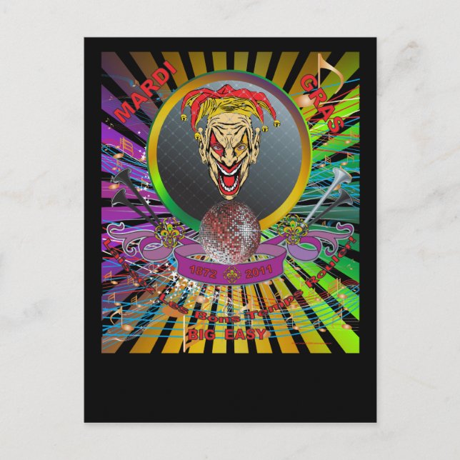 Postal El Joker 1 del Mardi-Gras-2011 (Anverso)
