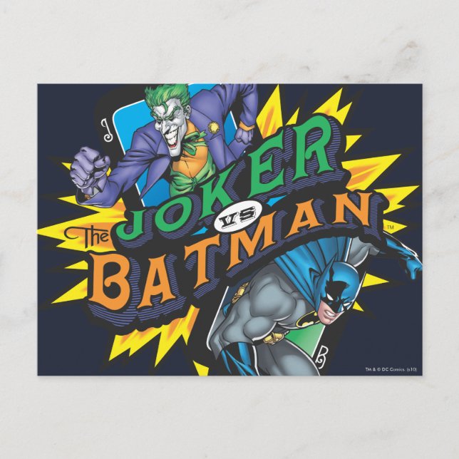 Postal El Joker Vs Batman (Anverso)