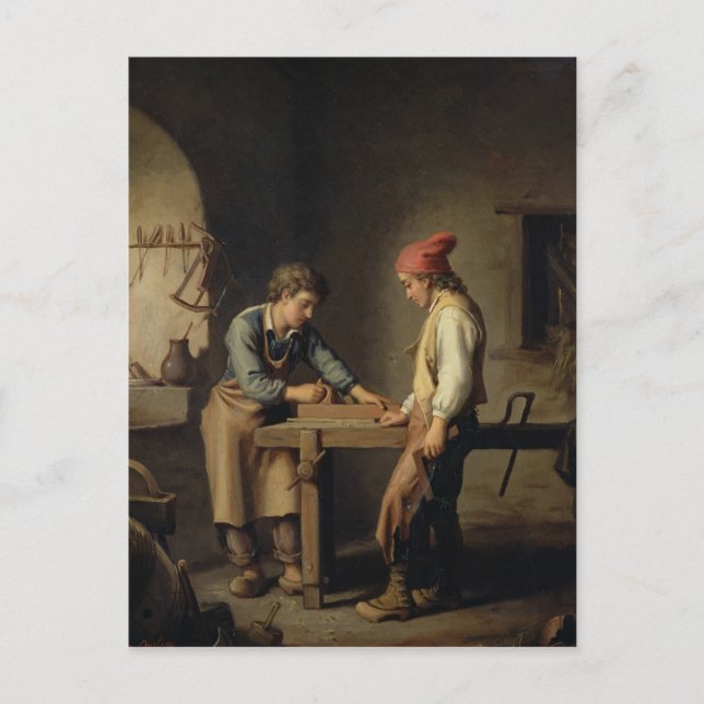 Postal El joven aprendiz, antes de 1903 (Anverso)