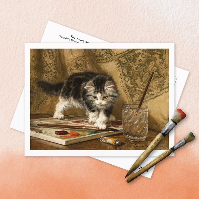 Postal El joven artista Henriëtte Ronner-Knip (Subido por el creador)