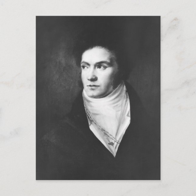 Postal El joven Ludwig van Beethoven 1806 (Anverso)