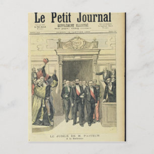 Postal El jubileo de Louis Pasteur en la Sorbona