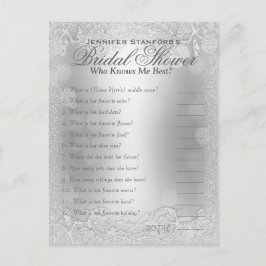 Postal El juego de quién me conoce | Silver Elegance