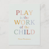 El juego es el trabajo de la niña Maria Montessori