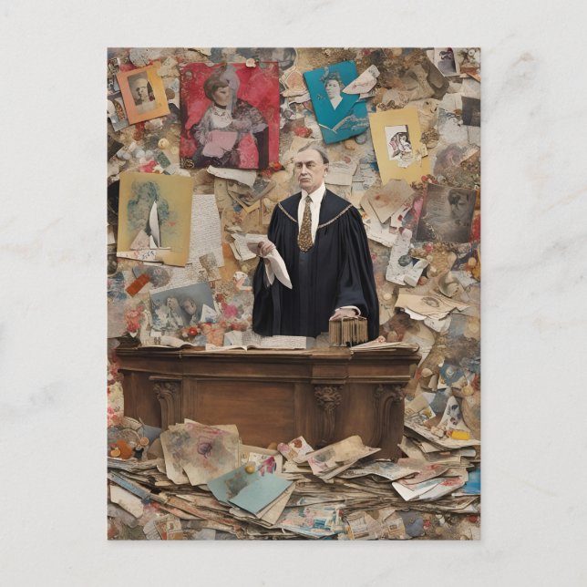 Postal El Juez falla en el arte generado por la IA (Anverso)