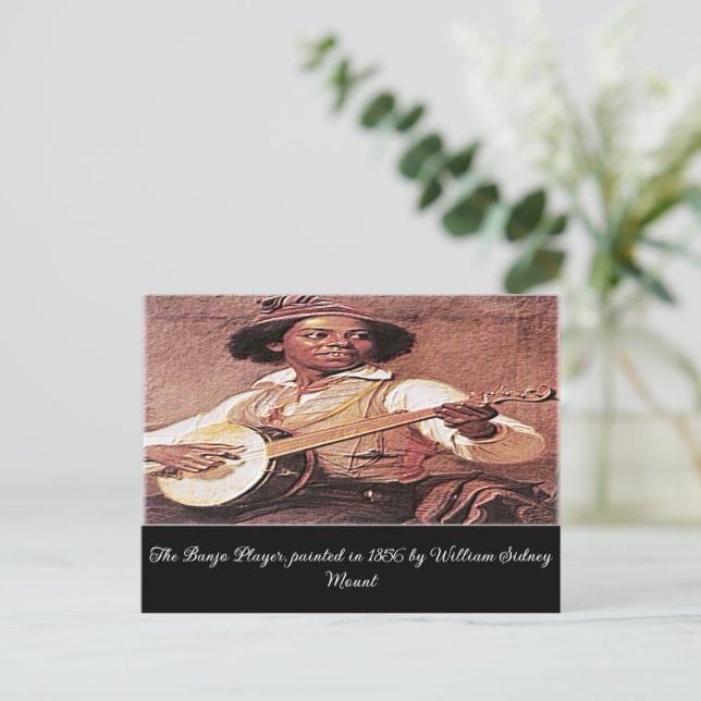 Postal "El jugador banjo" (Anverso de pie)