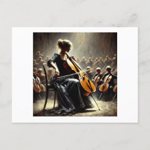 Postal El Jugador Cellista,