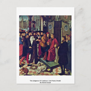 Postal El Juicio De Cambyses (Panel Izquierdo, Detalle)