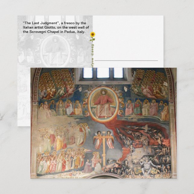 Postal El Juicio Final - Capilla Scrovegni, Italia -  (Anverso / Reverso)