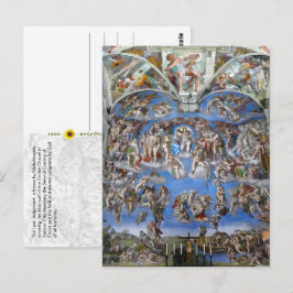 Postal El Juicio Final - Capilla Sixtina, Ciudad del Vati