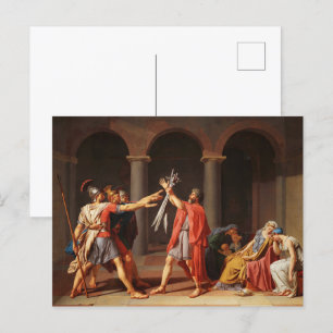 Postal El juramento del Horatii de Jacques-Louis David