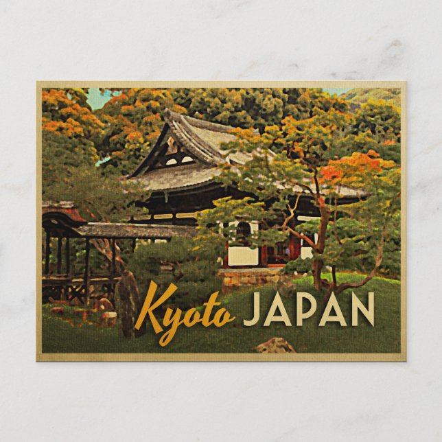 Postal El Kioto Vintage Japón (Anverso)