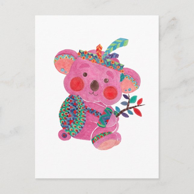 Postal El Koala Rosa (Anverso)