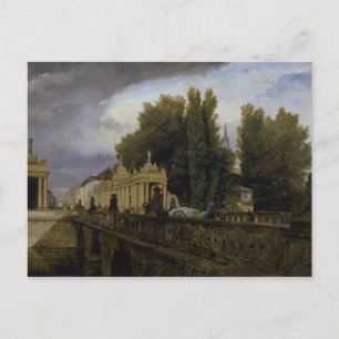 Postal El Konigsbrucke en Konigsstrasse, Berlín, 1835