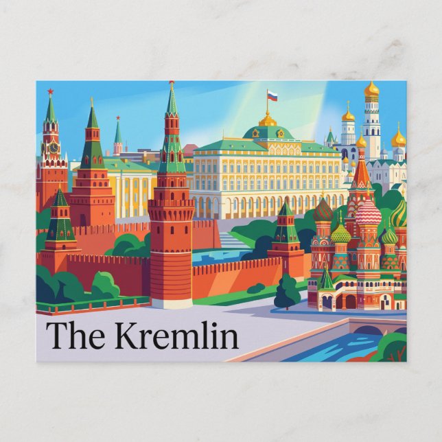 Postal El Kremlin Rusia (Anverso)