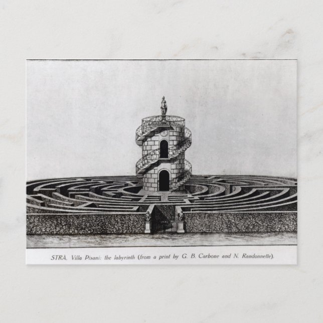 Postal El laberinto de la Villa Pisani en Stra, después d (Anverso)