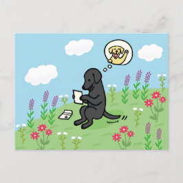 Postal El labrador negro y la carta de un amigo
