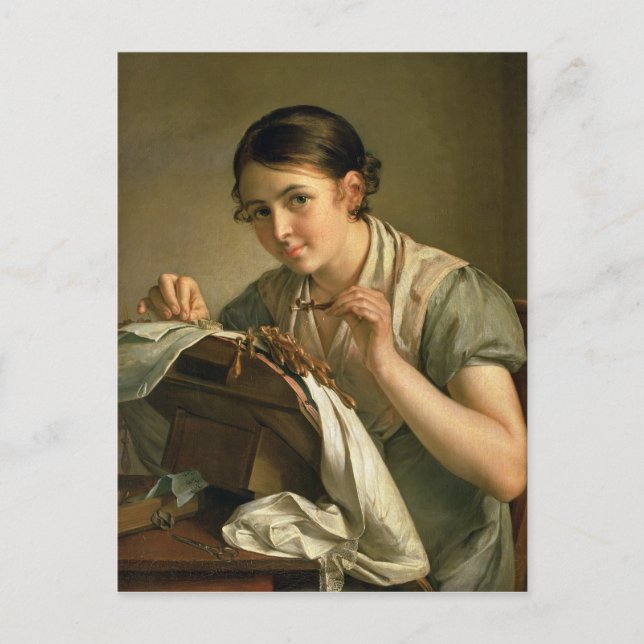 Postal El Lacemaker, 1823 (Anverso)