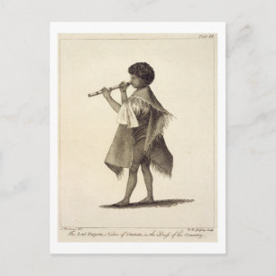 Postal El Lad Taiyota, nativo de Otaheite, vestido con ve